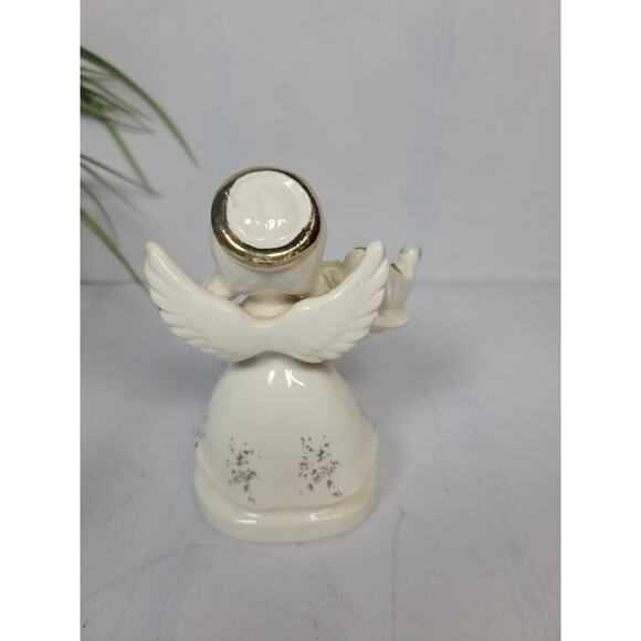 Vintage November Birthday Angel, Girl Figurine w Turkey Platter - Picture 3 of 5